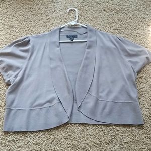 INC Taupe Crop cardigan